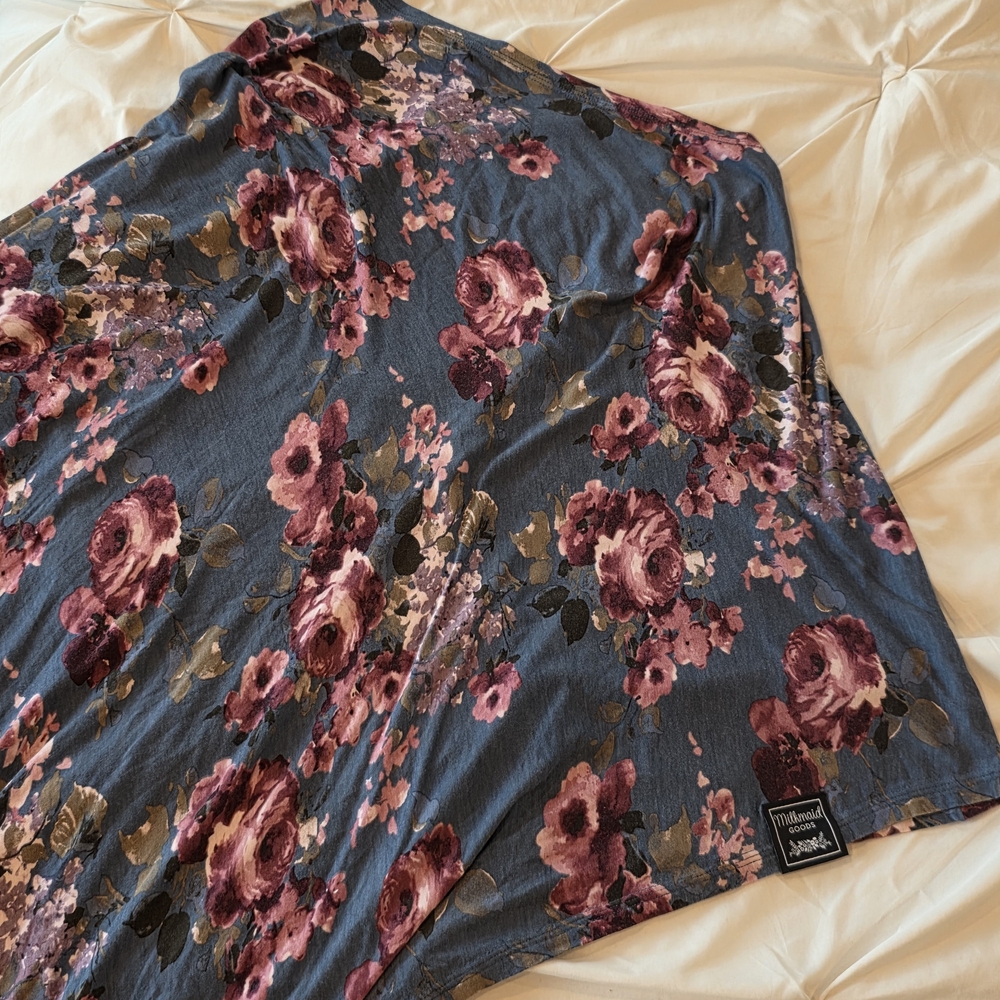 Maternity/Nursing Cover - Floral Navy and Pink